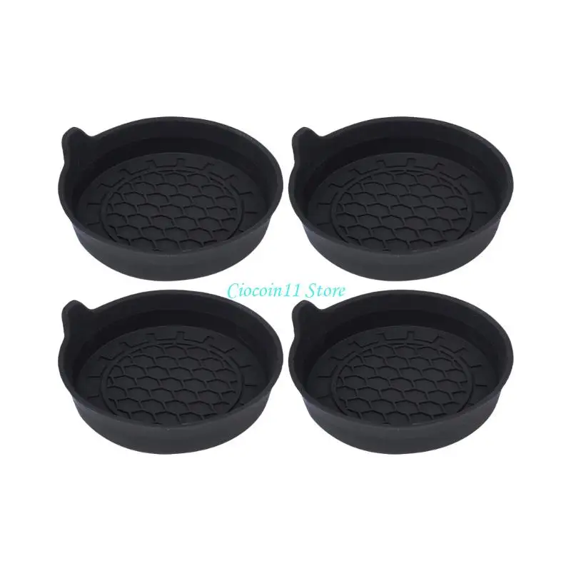 Y1UB 2/4pcs Thick Not Slip Car Coasters Waterproof Silicone Mats Not Shock Secure Grip Vehicle Accesories for Cup Holders