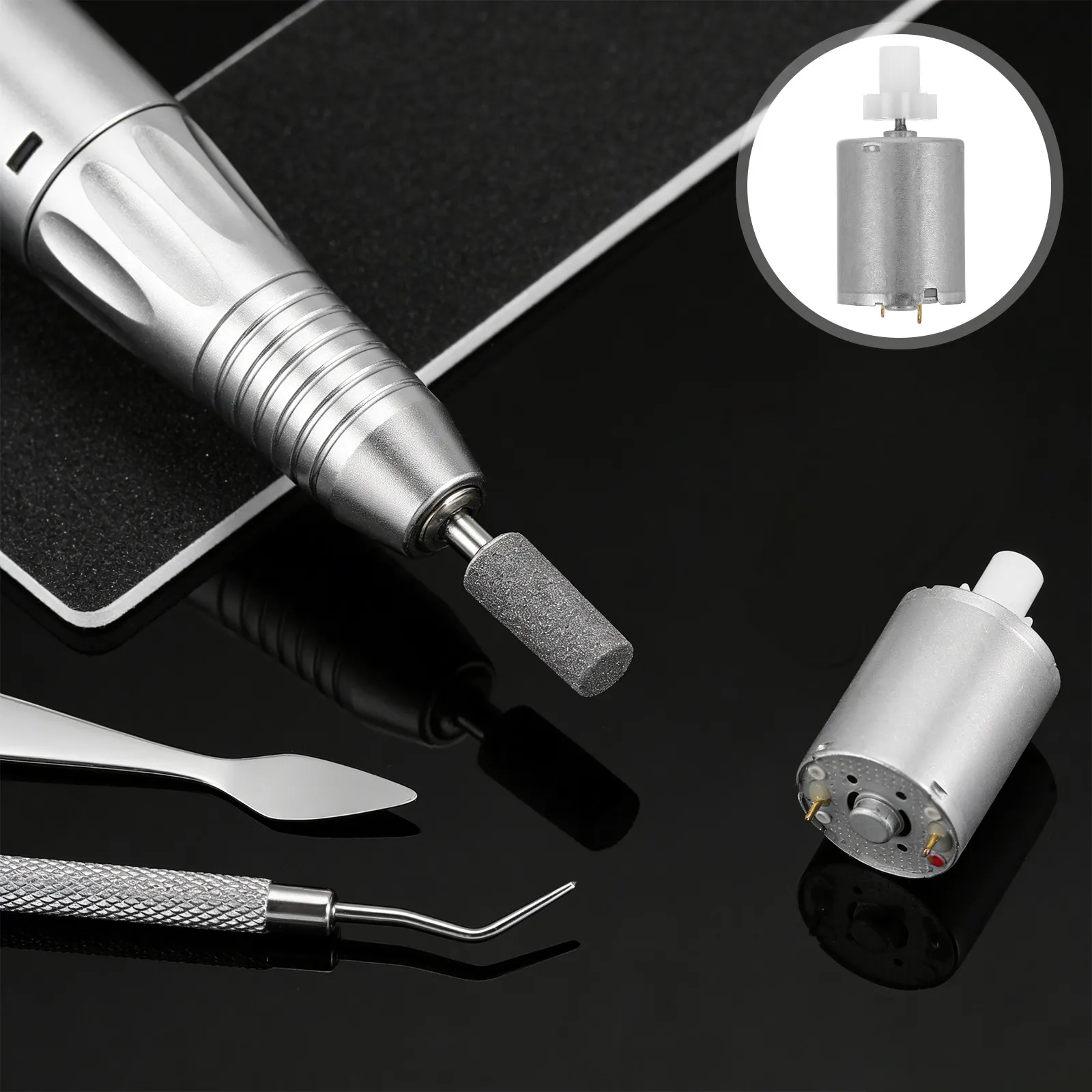 

Электрический мотор для маникюрного аппарата 12В, миниатюрный вибрационный двигатель постоянного тока для замены насадок, для использования в салонах и дома