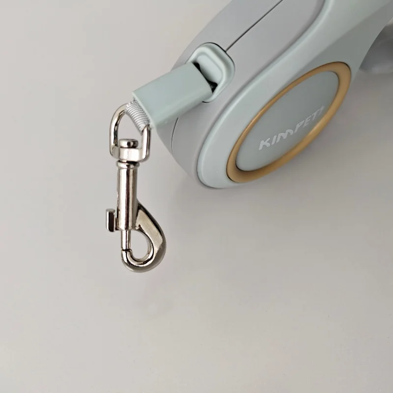 مقود كلب قابل للسحب خالٍ من التشابك مع قفل مضاد للسحب 3M 5M مقود بكرة تلقائي خفيف الوزن ومتين للقطط والكلاب الصغيرة