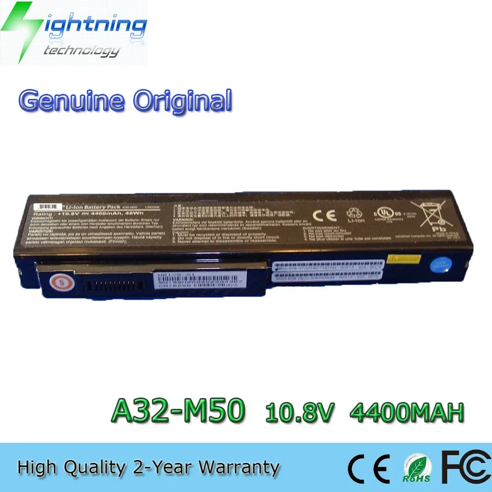 

Совершенно новый оригинальный аккумулятор для ноутбука A32-M50 10,8 В 48 Втч для Asus MD97443 MD97442 L0790C6 BNAS012 A32-H36 A31-B43 X55S и т. д.