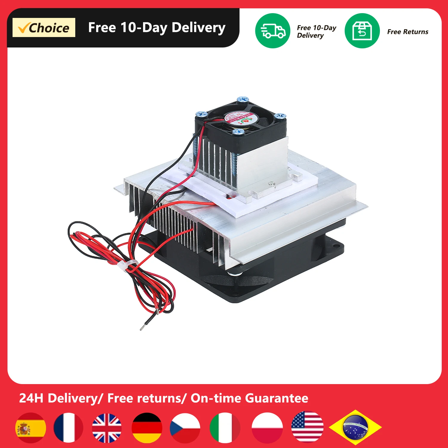 

TEC Electron Semiconductor Refrigeration Cooler Cooling Plate DIY Radiator Local Cooling Small Space Cooling Device Kit