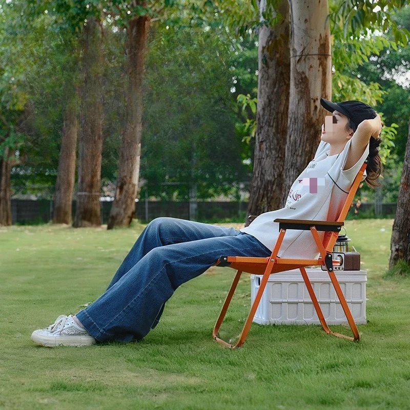 Outdoor Folding Chair Portable Camping Chair Fishing Beach Picnic Self-driving Tour Ultra-light Table