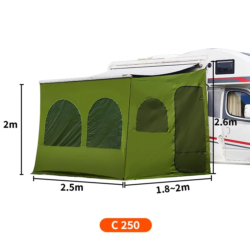 RV side tent C type B type special awning Car side cloth side tent canopy outdoor self-driving tent 2-4M