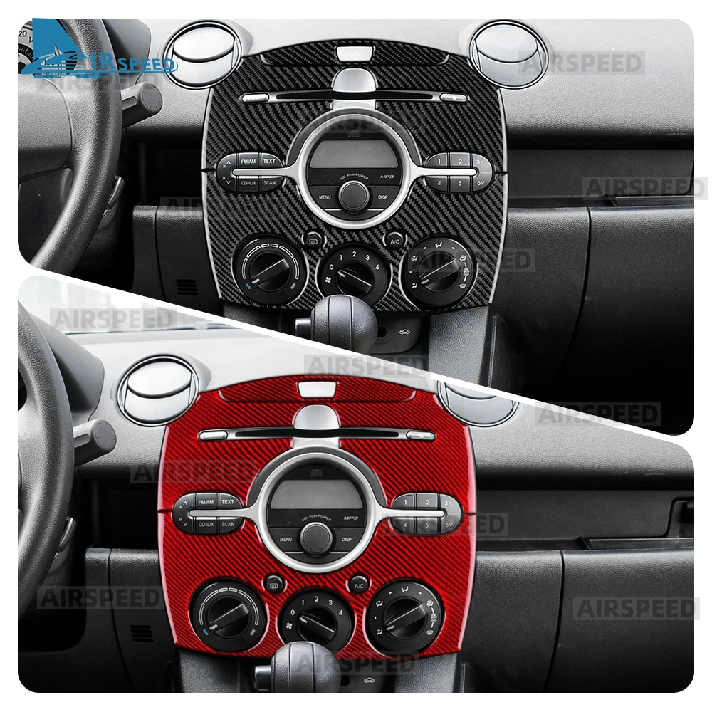 

Для Mazda 2 DE 2008 2009 2010 2011 2012 2013 2014 Настоящая мягкая наклейка из углеродного волокна LHD RHD Автомобильная центральная панель управления, отделка рамки