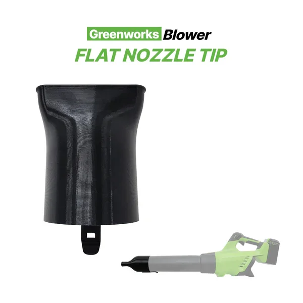 Flat Nozzle Tip Leaf Blower Attachment Compatible with Greenworks Blower, Concentrated Air Nozzle for Yard Cleaning, Garden
