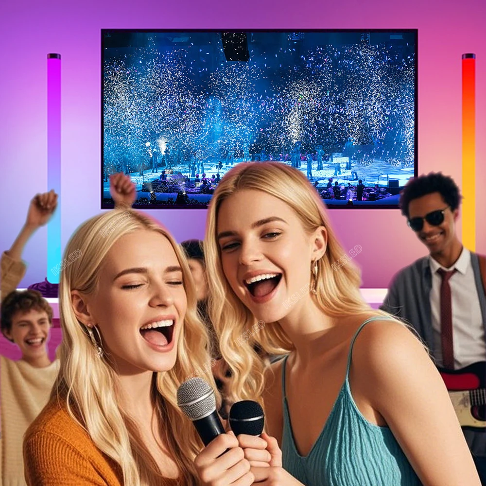 RGB جو ضوء الليل LED الموسيقى إيقاع الاستشعار مصباح لعبة غرفة نوم مهرجان الديكور ضوء أضواء التحكم بلوتوث