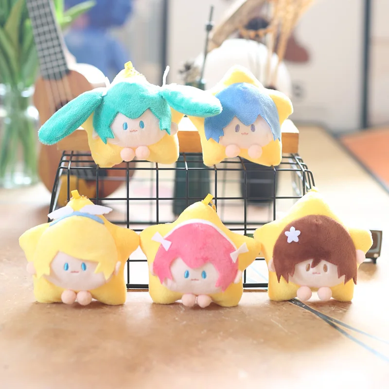 

12CM 2025 New Anime FOR Hatsune Miku Star Prayer Night Figure Kawaii Q version Star Plush Toys Doll Keychain Bag Pendant Gifts
