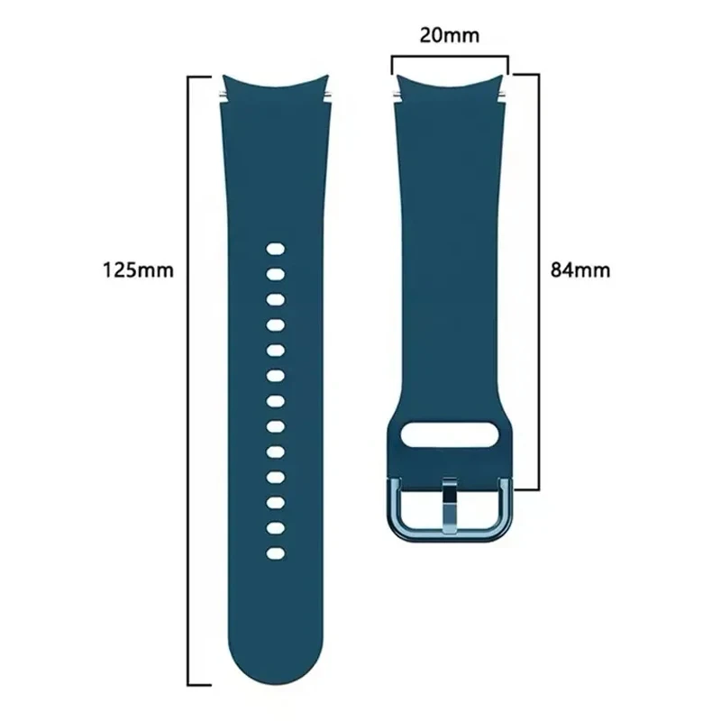 Pasek silikonowy bez szczeliny do Samsung Galaxy Watch 7 6 5 4 44mm 40mm 5 Pro 45mm Bransoleta Galaxy Watch 6 Classic 43mm 47mm Bransoleta