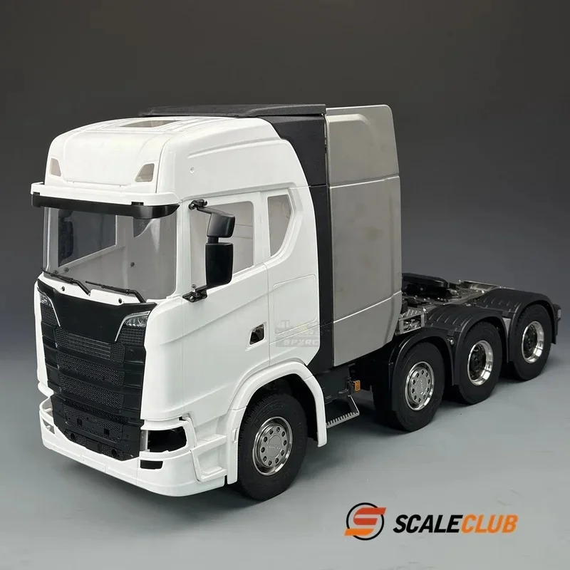 Scaleclub สําหรับ Scania 770S อัพเกรดโลหะทั้งหมด Heavy-Duty แชสซีขนส่งขนาดใหญ่สําหรับ Tamiya RC Trailer Tipper อะไหล่