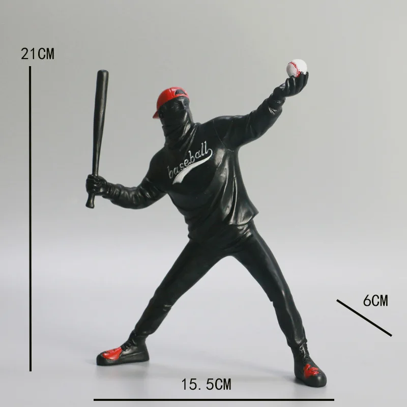 Figure sculpture figurine - Banksy resin art portrait - Shelves for wine cabinets - Home decoration items