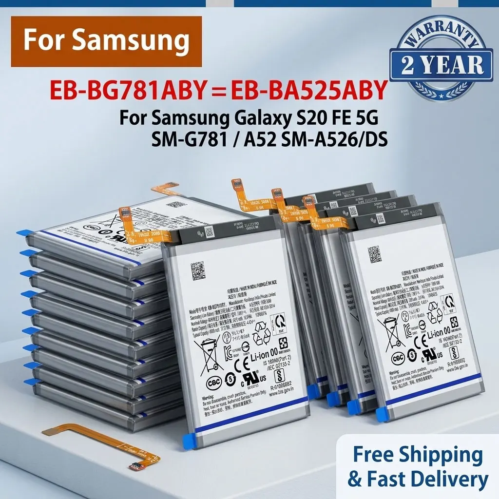 Brand New 4500mAh Battery EB-BG781ABY EB-BA525ABY For Samsung Galaxy S20 FE 5G SM-G781 A52 SM-A526/DS