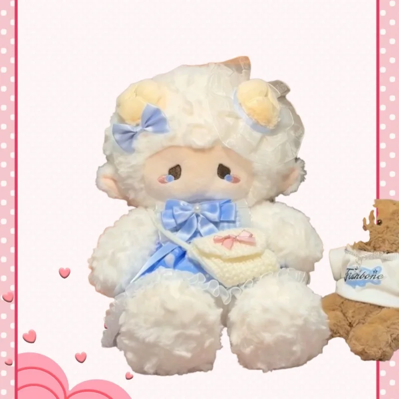 35cm Kawaii Cute Beautiful Puff Lamb Dolls Cute Plush Accompany And Soothe Sleep Dolls Birthday  Gifts Doll Toy