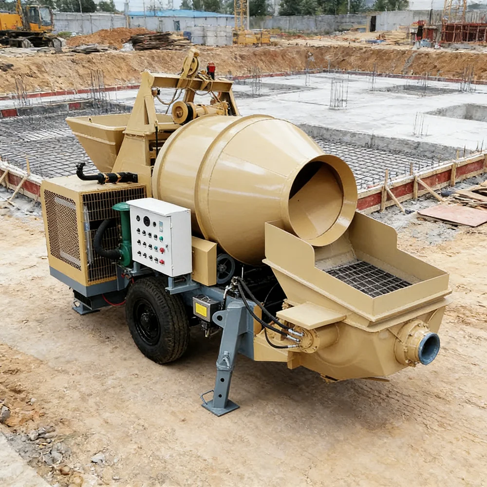

Heavy Duty Electric Cement Mixer with Integrated Pump and Sand Filter System for Clean Concrete Production