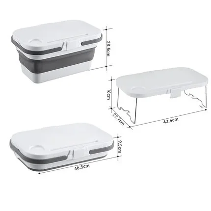 Portable Folding Large Capacity Picnic Storage Basket Multifunctional Container For Outdoor Camping Travel