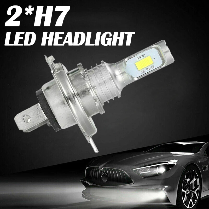 

2Pcs H7 LED Headlight Replace Xenon Hi/Low Beam Kit Bulbs Highlight Driving Light Bulb 6000K-6500K