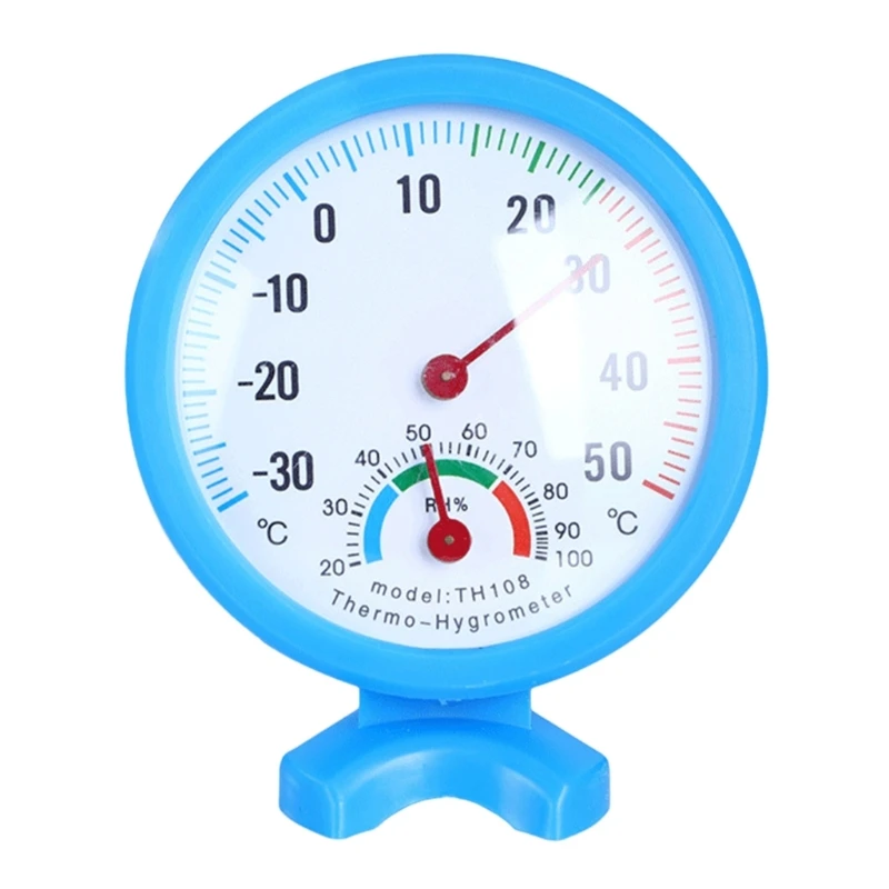 2 in1 Temperature Humidity Gauge No Battery Required Hangings Hygrometer fits for Home Room Freezer Greenhouse