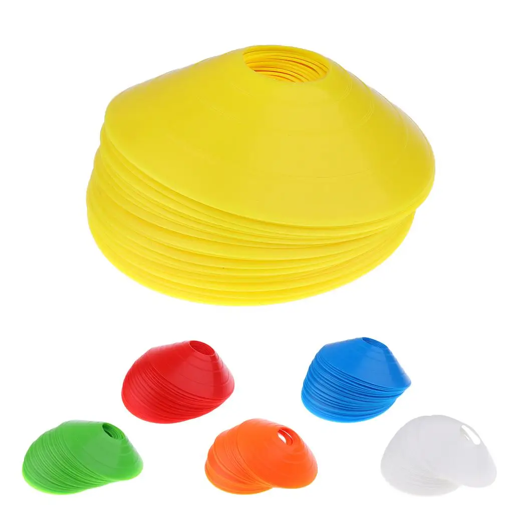 

25 Pieces Sport Soccer Coaching Mini Disc Cones Agility 6 Color Options