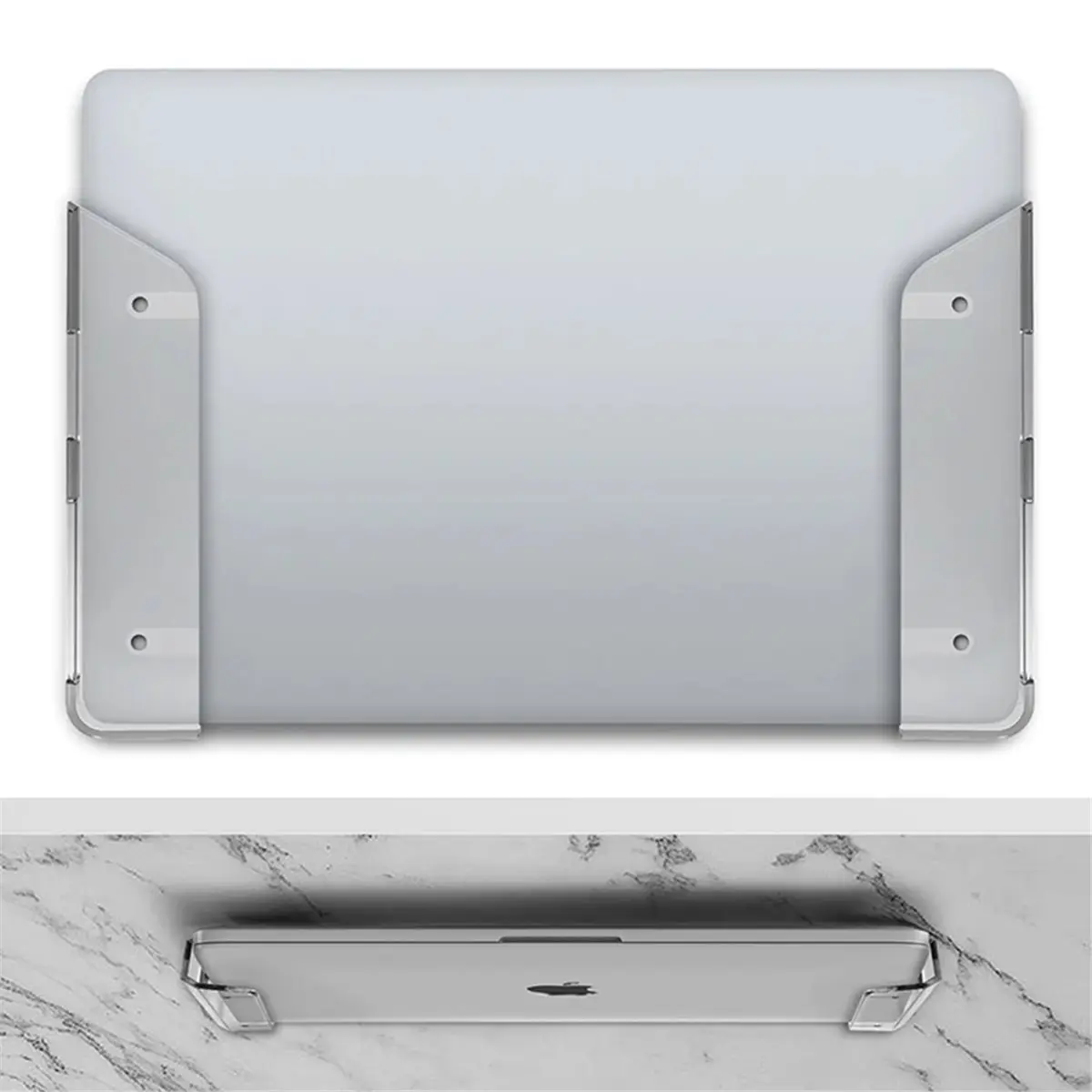 Under/Wall-Mounted Table Laptop Storage Stand Laptop Rack Charging Stand Tray Organizer Desktop for Tablet Stand