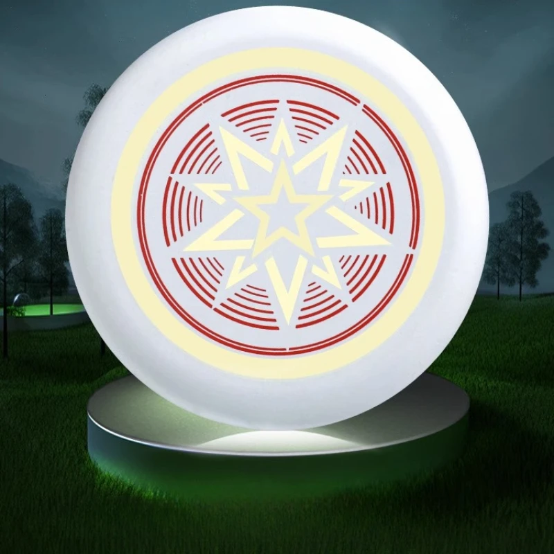 Children's Hand-thrown Spinning Frisbee Toy PU Lightweight 50g Luminous Frisbee Safe and Soft Parent-child Outdoor Play Toys