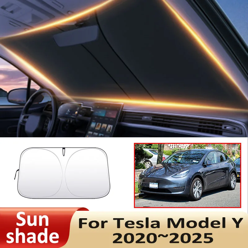 

Солнцезащитный козырек для лобового стекла Tesla Model Y 2020 ~ 2025 2023