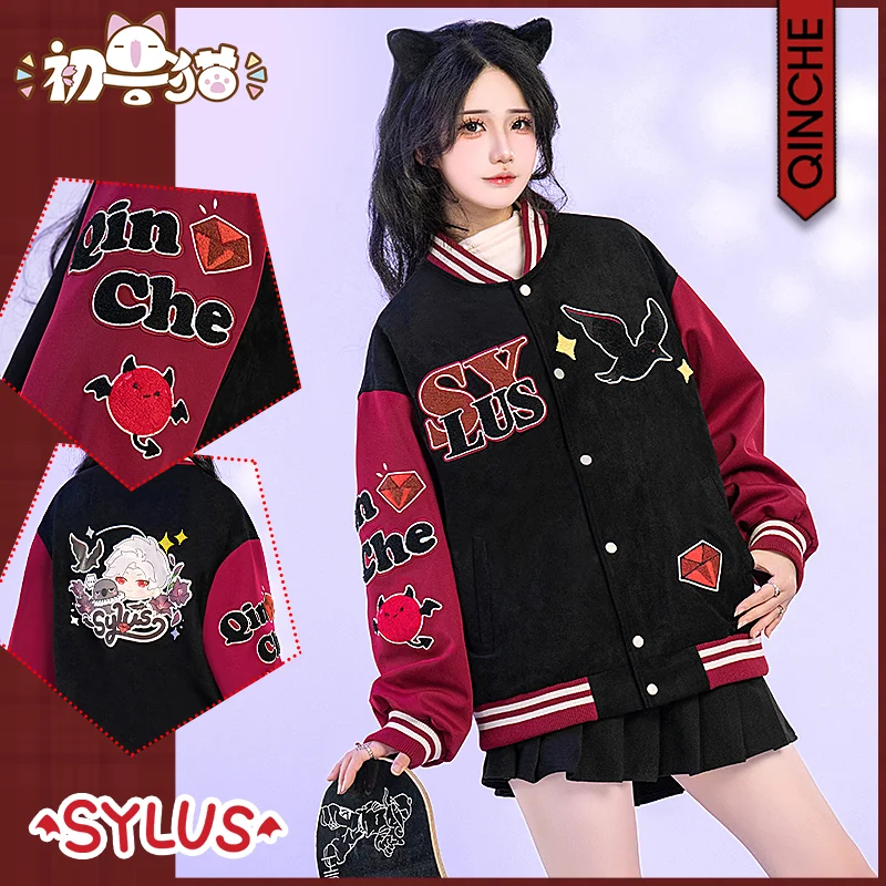 

Sylus Doujin Cosplay Costume Game Love and Deepspace DokiDoki-R Men Women Daily Baseball Jacket Sylus Cosplay Coat