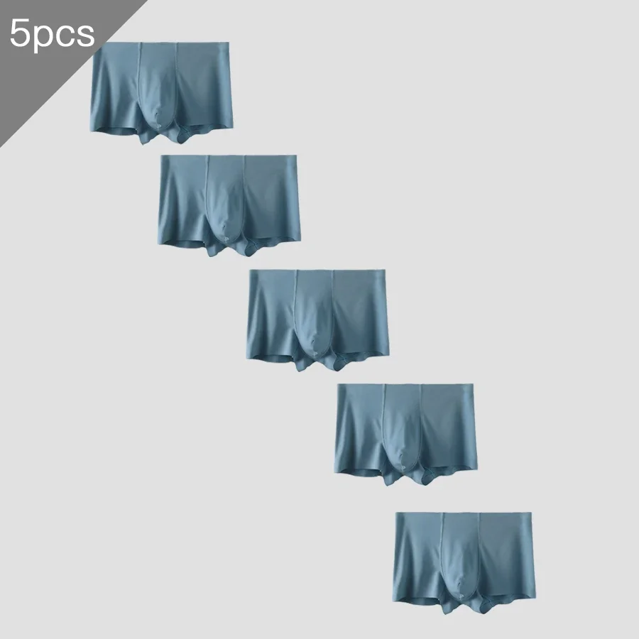 

5PCS Men's Underwear, 50 Pairs of Men's Briefs, Modal Trouser Cuffs, Breathable Summer Men's Four-cornered Pants and Shorts