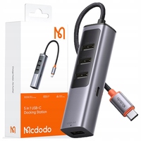 MCDODO TRANSITIONAL ADAPTER HUB USB-C RESOLUTION 4X USB-A 3.0