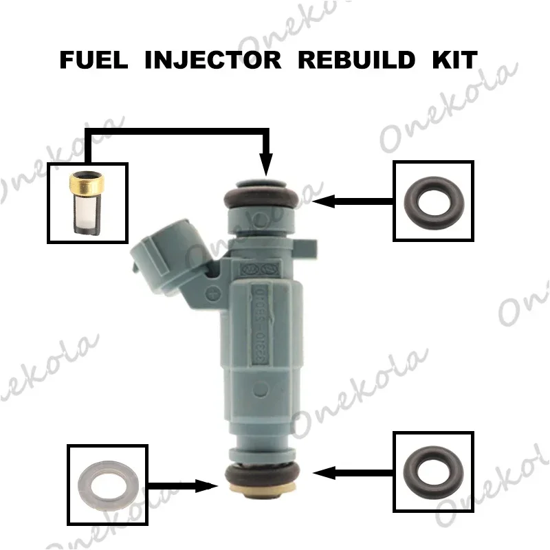 Kit de reparación de inyector de combustible, filtros Orings para HYUNDAI MATRIX ACCENT GETZ I10d2 35310-2B010