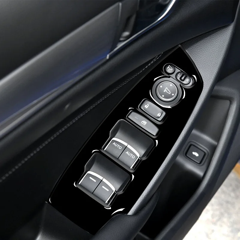 For 18-21 Accord Tenth Generation Car Interior Modification Piano Black Front Window Panel Decorative Sticker
