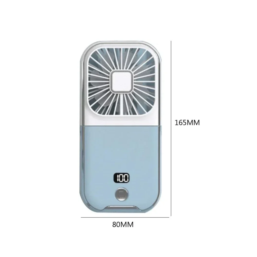 Handheld Halterneck Outdoor Small Fan Portable Mobile Phone Stand Adjustable Speeds Foldable USB Charging Cooling Artifact