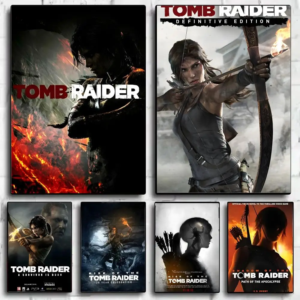 T-Tomb R-Raider Game Poster Art HD Art Sticky Wall Waterproof Home Living Room Bar Decoration