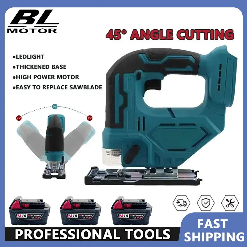 

Аккумуляторный бесщеточный лобзик Makita DJV182Z 340 Вт с рукояткой-тубусом и пильным полотном для столярных работ