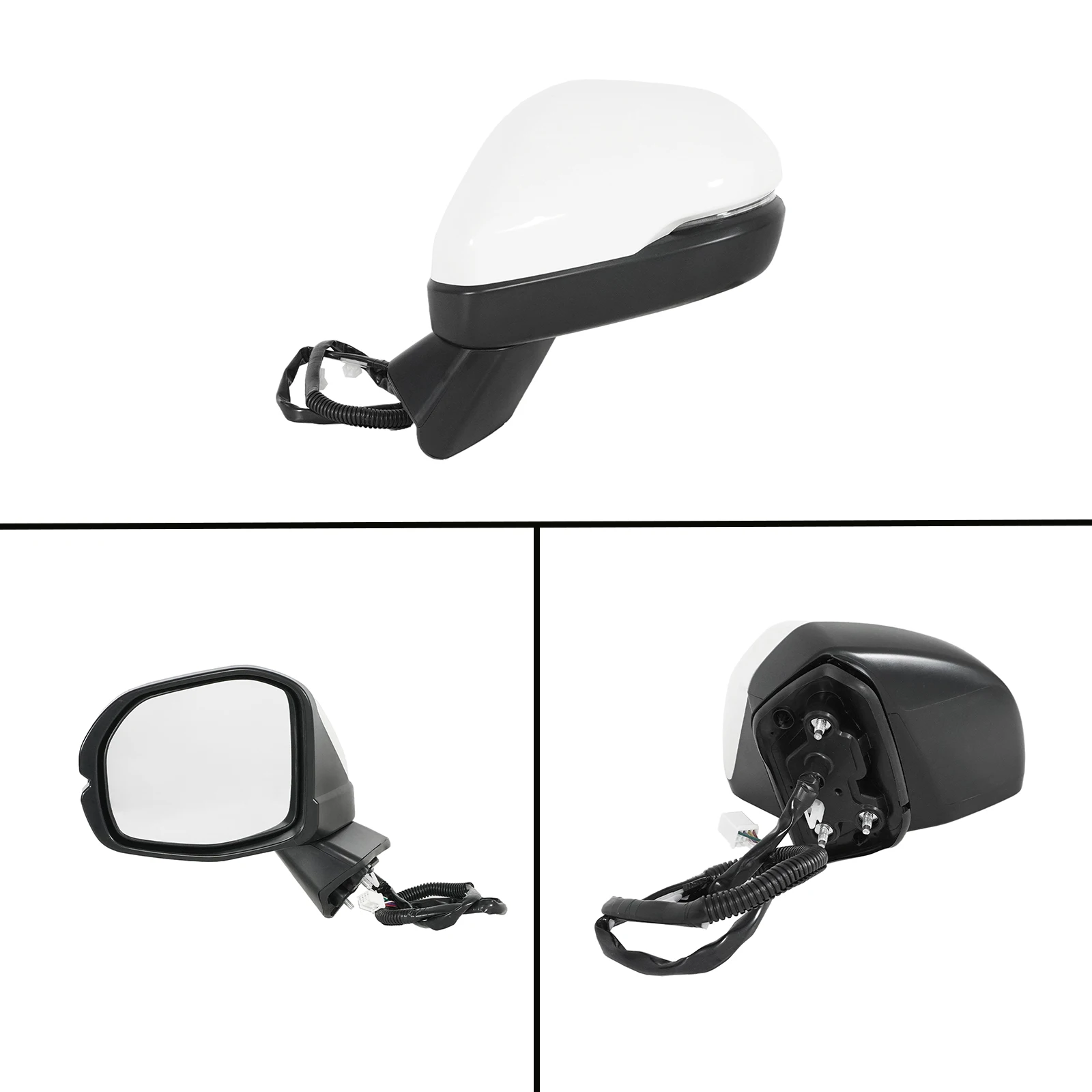 For Honda CRV LX 2023-2024 Left Driver Side Car Door Mirror 5 PINS With Turn Signal and Automatic Folding Power Glass White