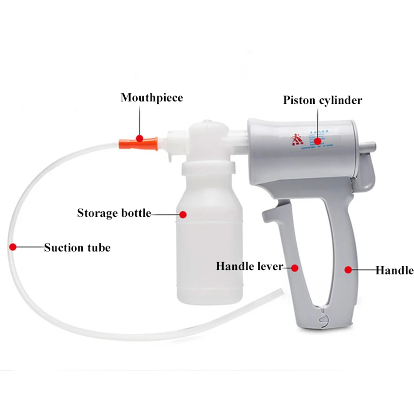 1Pc Household Manual Sputum Aspirator Portable and Easy to Operate Handheld Sputum Aspirator