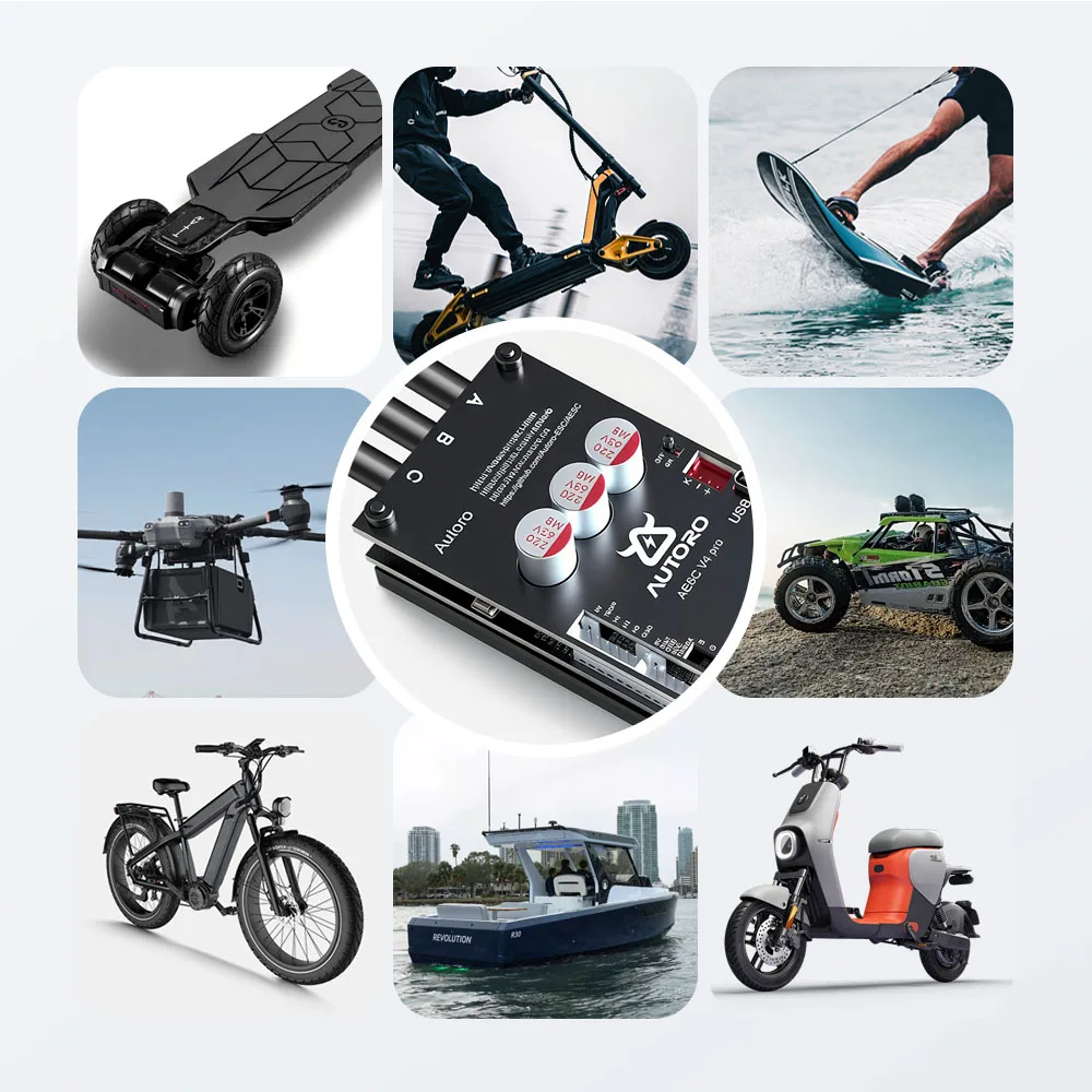 Autoro ESC V4BPRO ث/وحدة بلوتوث BLDC FOC وحدة تحكم المحرك 12S 80A سباركليس VESC لتقوم بها بنفسك لوح التزلج الكهربائي سكوتر روبوت