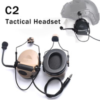 WADSN C2 Tactical Hunting Shooting Headsets Military Helmet Airsoft Paintball CS Wargame Headphone No pickup noise reduction