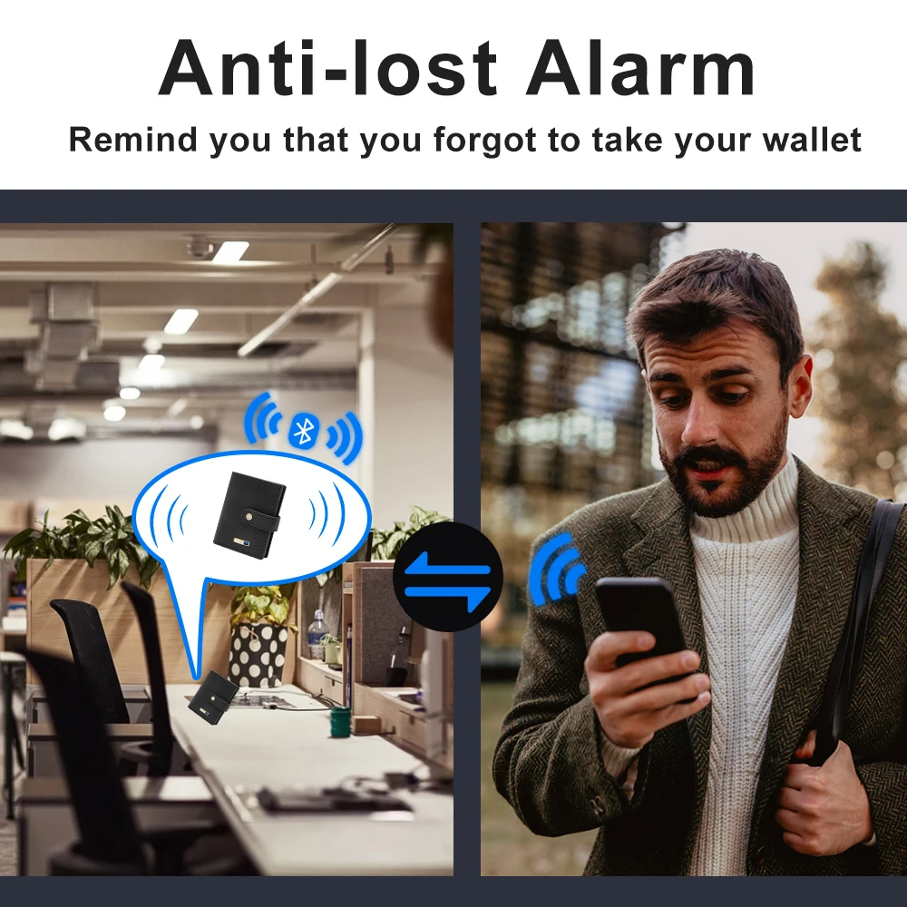 Smart  Wallet Tracker billeteras de hombres carte portefeuille gps Man carteras de caballero tarjetero Billetera con gps  Gift