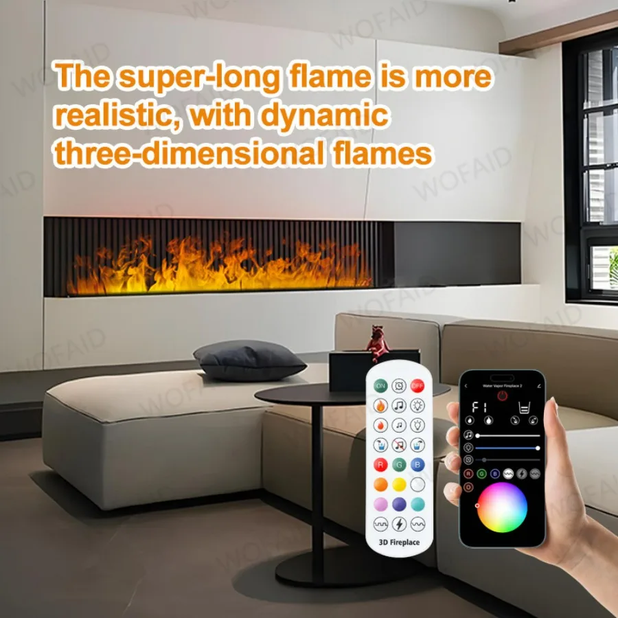 

Увлажнитель для камина с искусственным цветным пламенем для гостиной, тонкий дизайн, печи с водяным туманом, реалистичное пламя, установка не требуется