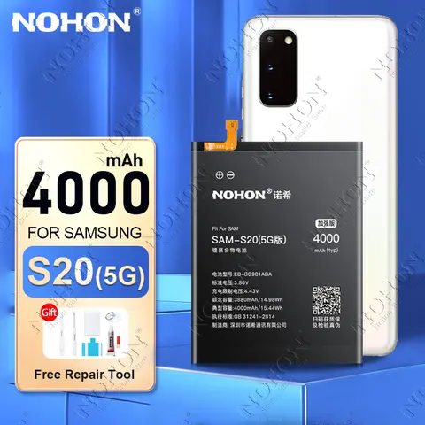 NOHON Phone Battery for Samsung Galaxy S24 S23 S22 Ultra S21 S20 Plus S10 S10E S9 S8 S7 S6 S10+ S20+ S21+ S23+ S24+ Batteries