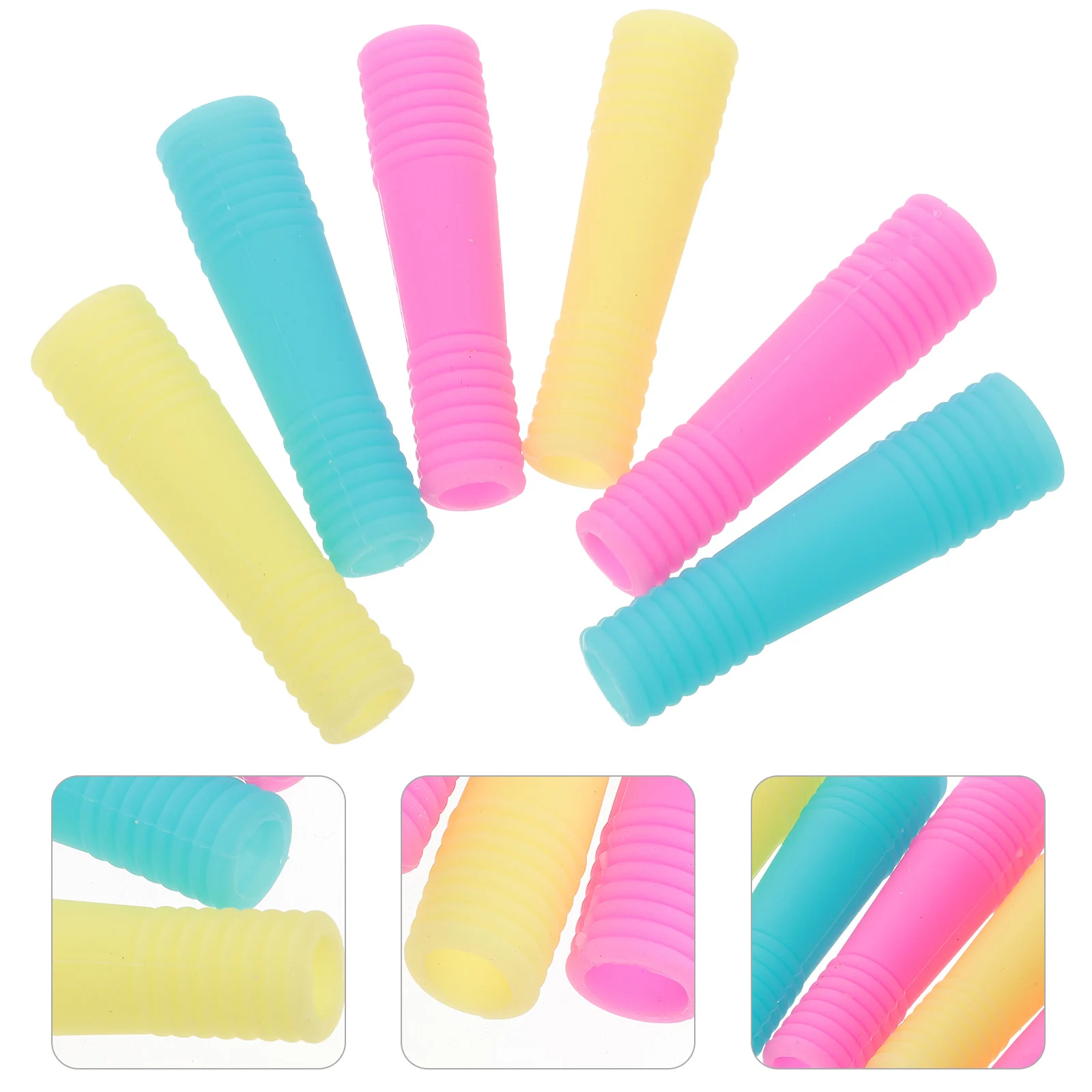 Couvre-outils de manucure en silicone, pince à épiler, protection des ciseaux, capuchon de cils, protecteur de la pointe des ongles, étui pour la tête