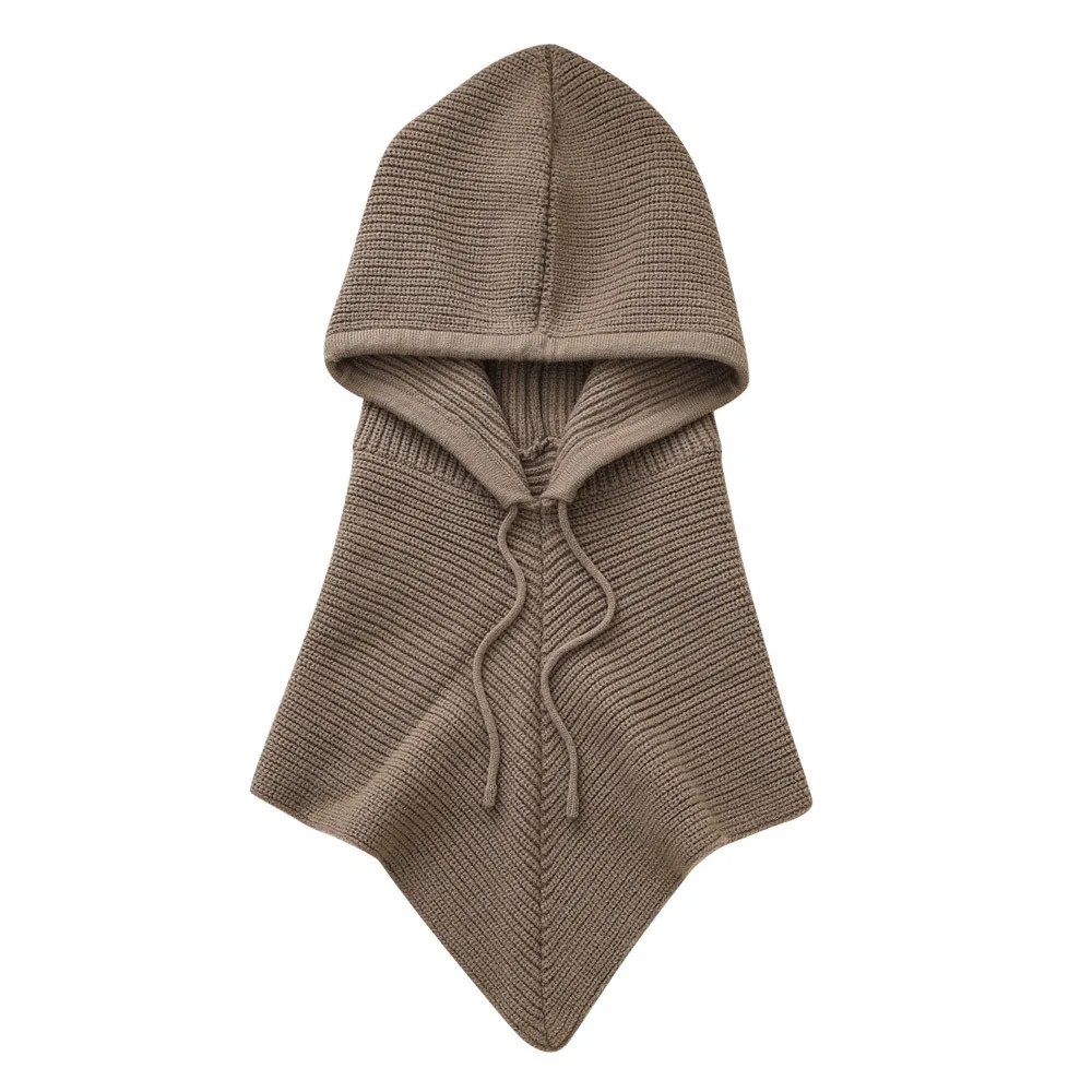 

Шерстяная зимняя шапка-балаклава Защита ушей Теплый элемент Цельный шейный воротник Интегрированный дизайн Вязаная текстура