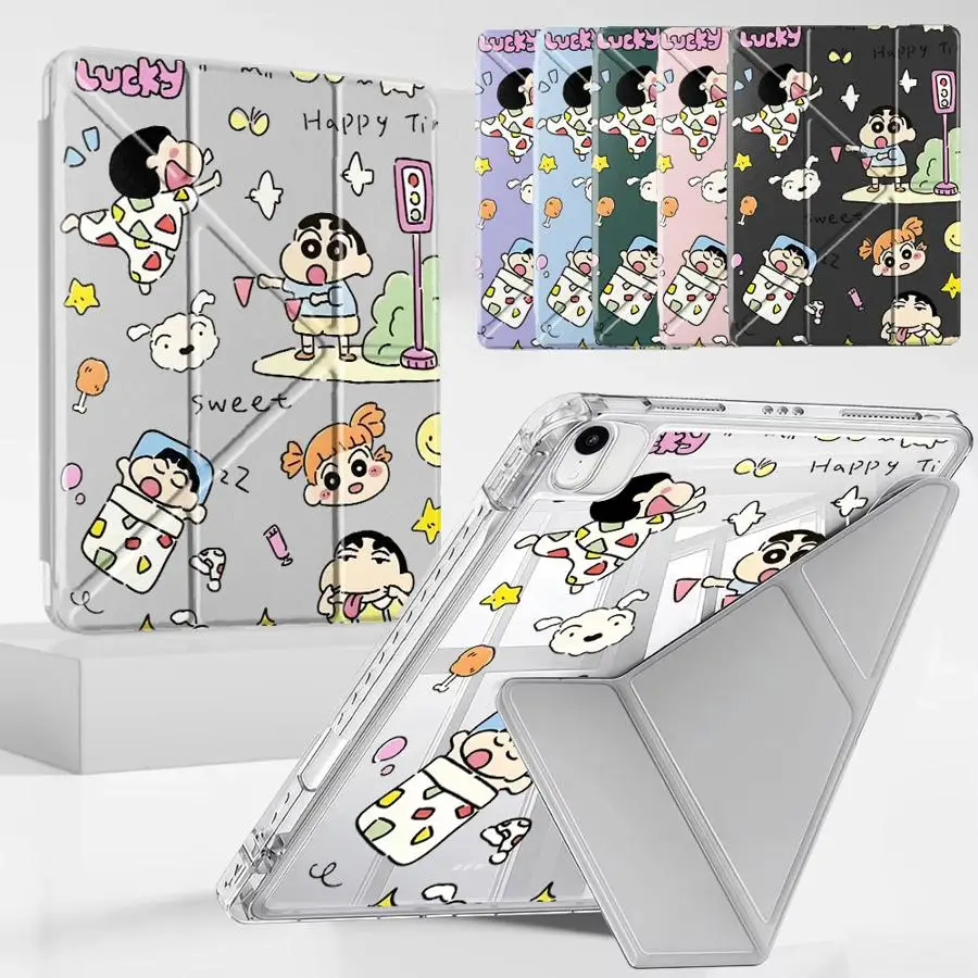 

Чехол для планшета iPad Pro 2025, Pro 11-го, 10-го, 9-го, 8-го, 7-го поколений, 12.9 дюймов, Mini 6, 7, Air 4, 5, M3, M2, 1, 2, M4, 11 дюймов, с Y-образным держателем, Crayon