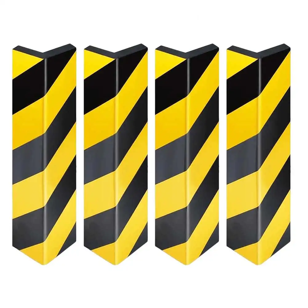 4pcs Reflective Strips Garage Wall Guards Wall Edge Protector Foam Wall Protectors Reflective Strips For Parking Garage