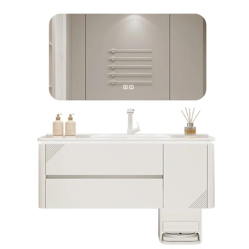 

Bathroom Cabinet Combination Oak Paint Bathroom Cabinet Bathroom Slate Ceramic Integrated Basin Wash Table
