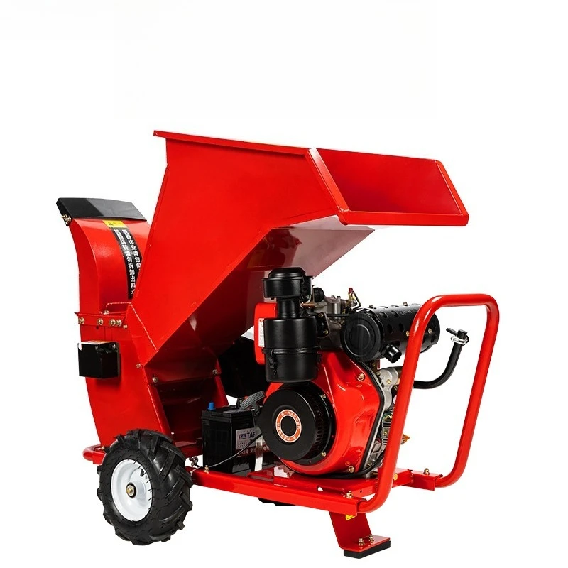 

2025 16HP Bamboo branch crusher, orchard branch shredder, garden branch and twig shredder, mobile new type tree machinery