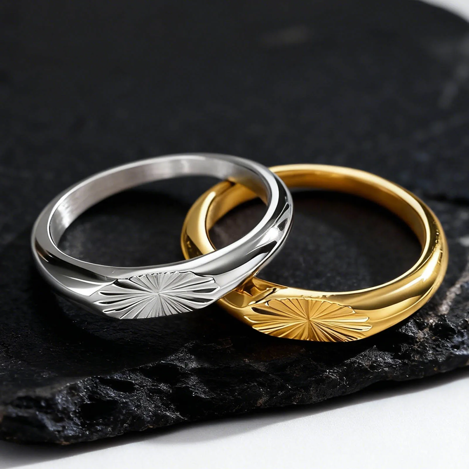 Elegant Stainless Steel Men's Ring