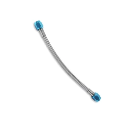 7 Inches Nitrous Stainless Steel Braided Hose with -4AN and -4AN Blue Fittings Teflon Lined Stainless Steel Hose（7”,4an4an,blue）