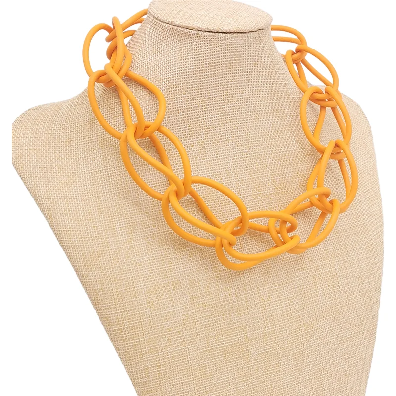 UKEBAY Neue Choker-Halskette für Damen, handgefertigtes Design, luxuriöse Pulloverkette, Gummi-Schmuck für Party, Gothic-Ethno-Halsketten – Detail 9