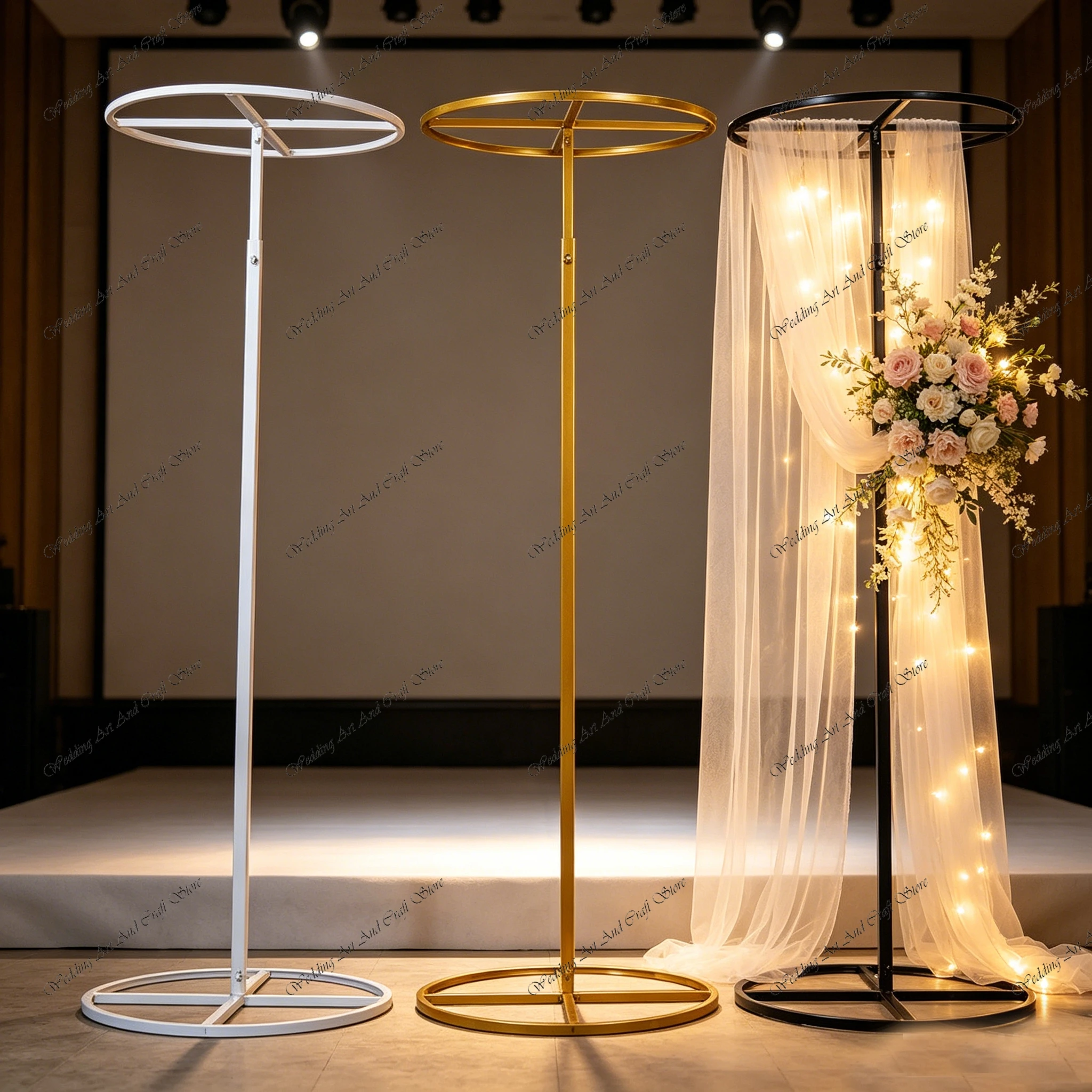 

4pcs f30 1.5-3M Adjustable Wedding Ring Bead Curtain Iron Road Lead Telescopic Pole Line Curtain Event Decorations Box ivy1129