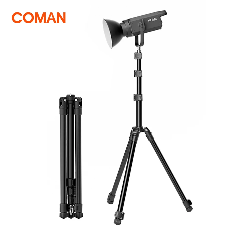 

COMAN MT85 1.9M Aluminum Alloy Lighting Stand Portable Tripod Photography Light Stand For LED Light Flash Softbox Travel Monopod